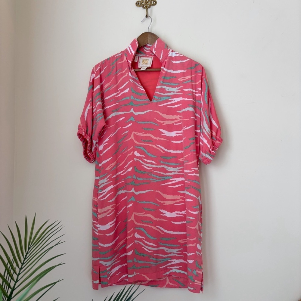 Emily McCarthy Neon Sherbet Tiger Print Poppy Dress XS